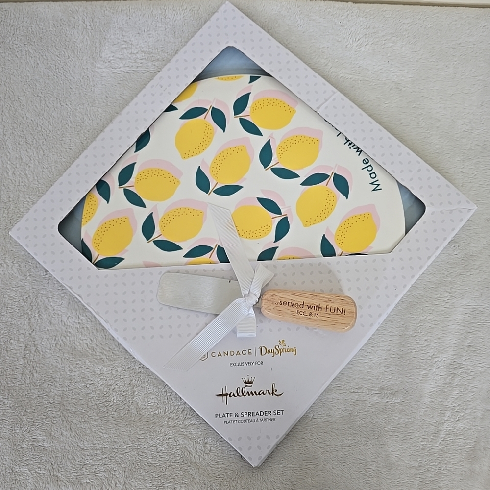 Hallmark X Candace Lemon Plate & Spreader Set